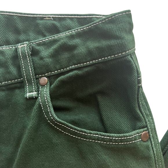Reformation Cowboy High Rise Straight Leg Jeans Emerald Green Size 26 - Picture 5 of 7